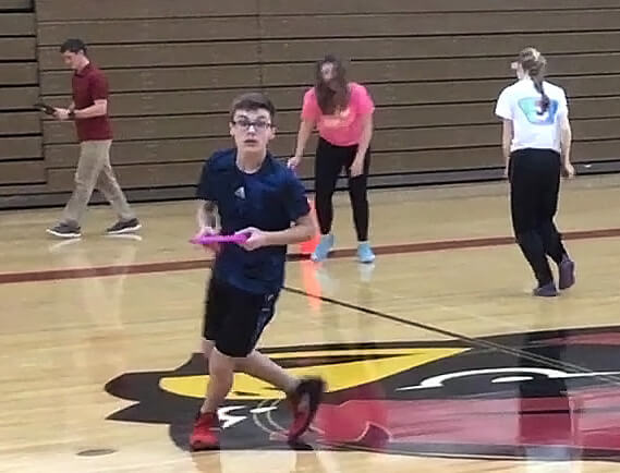 Fast-paced, frisbee fitness PE lesson elevates student heart rate