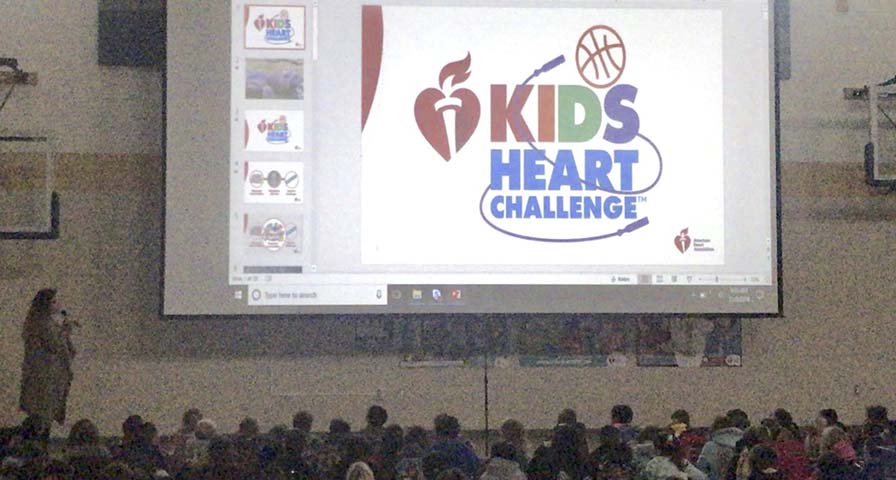 Lincoln Elementary School students participating in Kids Heart Challenge