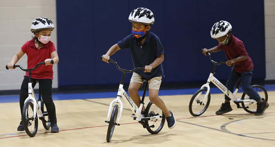 Tempe schools teach kids how to ride a bike as part of PE class