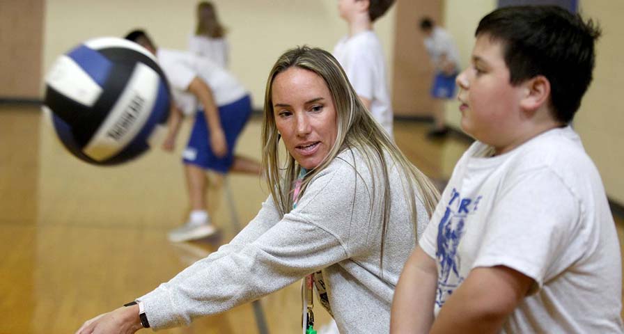 PE teacher emphasizes fitness, fun while encouraging students to try new things