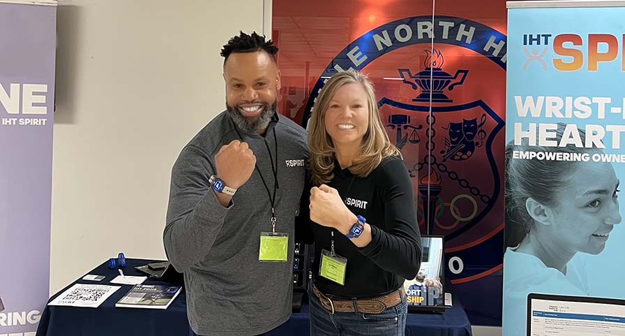 Orlandus Thomas and IHT President Jen Ohlson at the DuPage County Institute