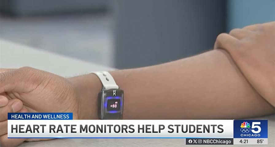 NBC Chicago: Suburban high school uses heart monitors to track and manage students' stress levels