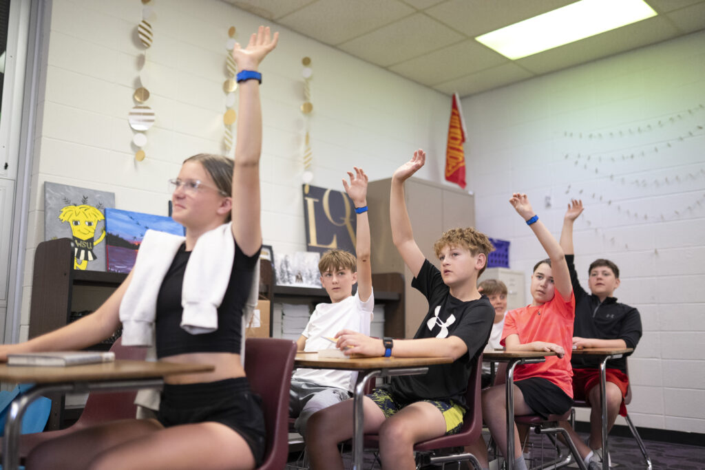 Classroom with Spirit heart rate monitor
