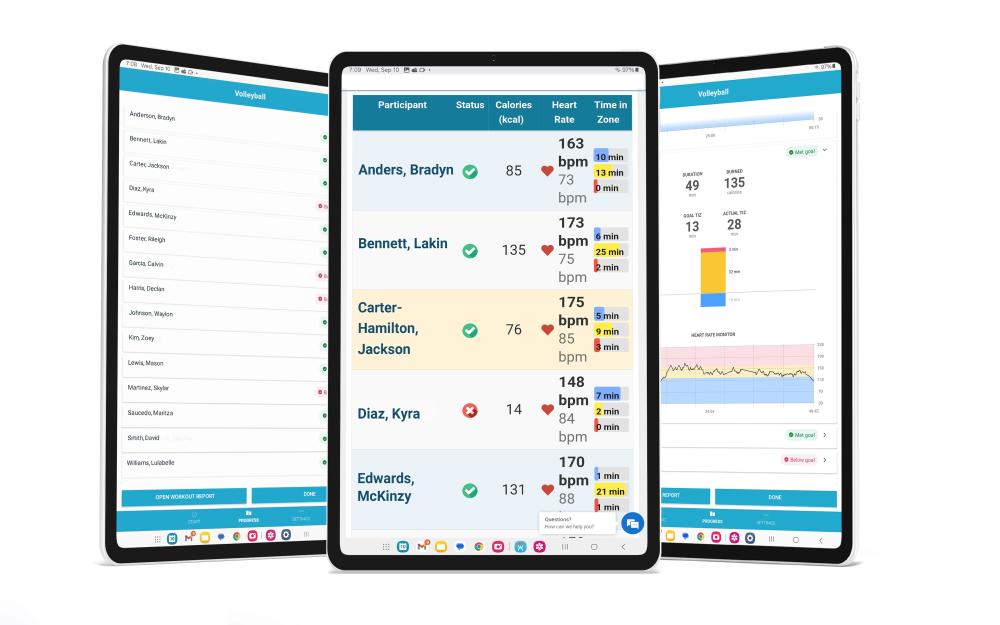IHT Spirit Classroom App heart rate technology